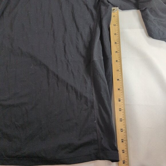 Paradox Long Sleeve 1/4 Zip Shirt Merino Wool Blend Collared Black Women's XL - Picture 7 of 10